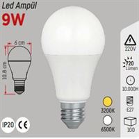 E 27 A60 10W AMPÜL BEYAZ 1